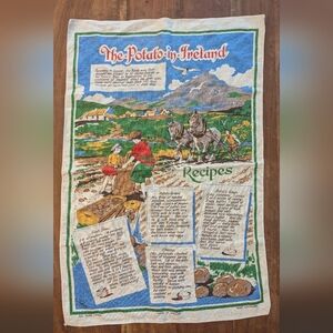 ✨FINAL PRICE✨ Made in Ireland "The Potato In Ireland" Linen Tea Towel